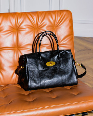 Сумка тоут B322/black из натуральной кожи