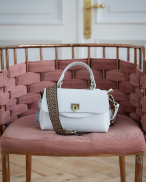 Сумка сэтчел 7150/white из натуральной кожи