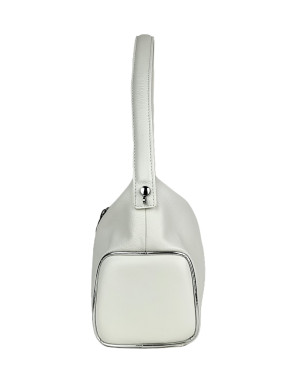Сумка хобо Y9989/white из натуральной мягкой кожи
