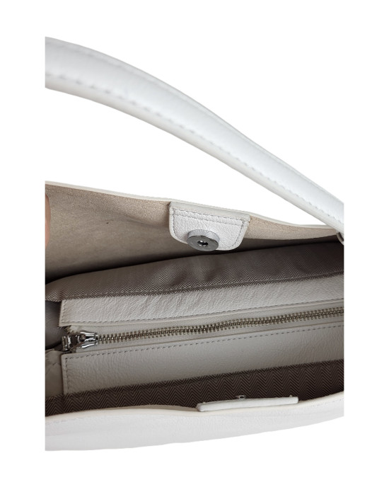 Сумка тоут 6632/white из натуральной кожи Сумка тоут 6632/white из натуральной кожи
