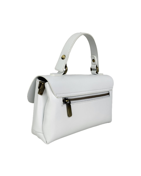 Сумка сэтчел 7150/white из натуральной кожи Сумка сэтчел 7150/white из натуральной кожи
