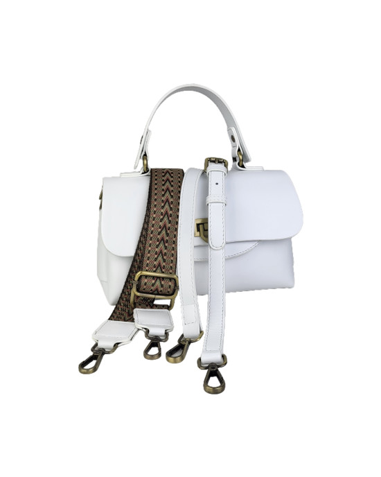 Сумка сэтчел 7150/white из натуральной кожи Сумка сэтчел 7150/white из натуральной кожи
