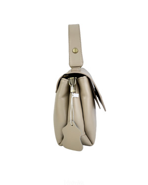 Сумка сэтчел 7150/beige из натуральной кожи