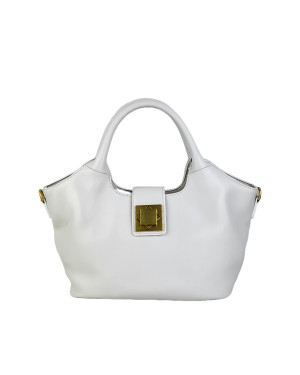 Сумка тоут из натуральной мягкой кожи Y2136/white