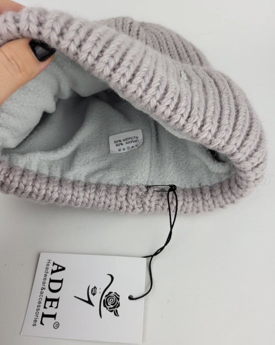 Шапка ADEL A5693/3FL/grey Шапка ADEL A5693/3FL/grey