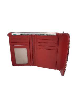 Портмоне женское из натуральной кожи 6024/red