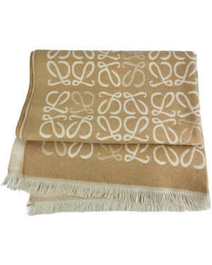 Двусторонний палантин из шерсти и кашемира 1281/beige