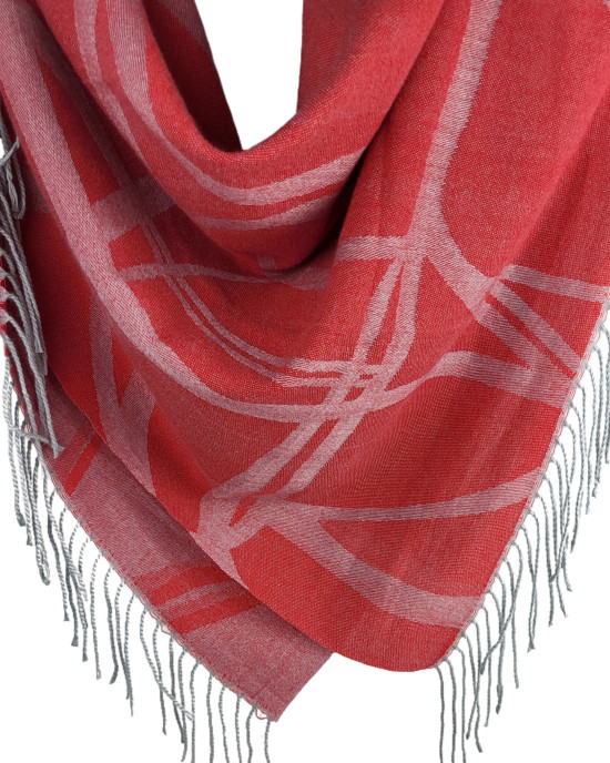 Платок из шерсти и кашемира 9140/red Платок из шерсти и кашемира 9140/red