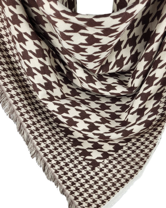 Платок из шерсти 20528/brown Платок из шерсти 20528/brown