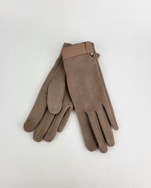 Перчатки из искусственной замши 434-99/beige