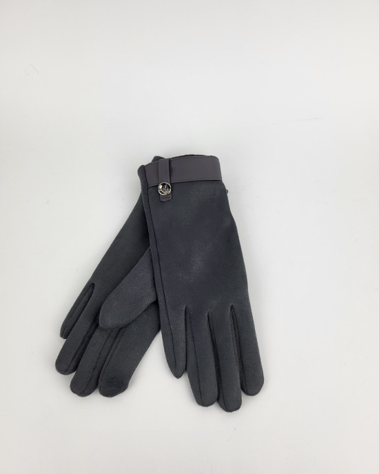 Перчатки из искусственной замши 434-99/grey Перчатки из искусственной замши 434-99/grey
