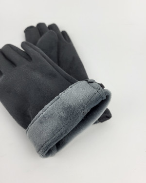 Перчатки из искусственной замши 434-99/grey