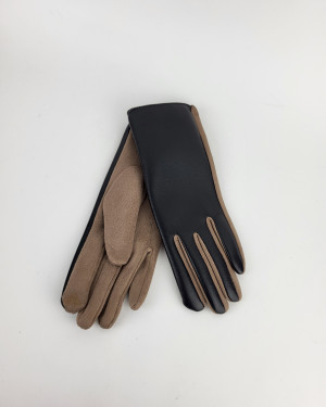 Перчатки из искусственной замши 435-04/beige