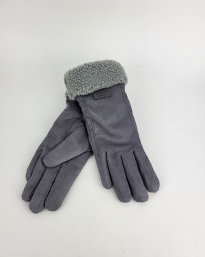 Перчатки из искусственной замши 434-97/grey