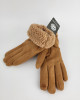 Перчатки из искусственной замши 437-86/ginger Перчатки из искусственной замши 437-86/ginger