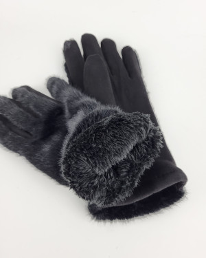 Перчатки из искусственного меха 1930/black