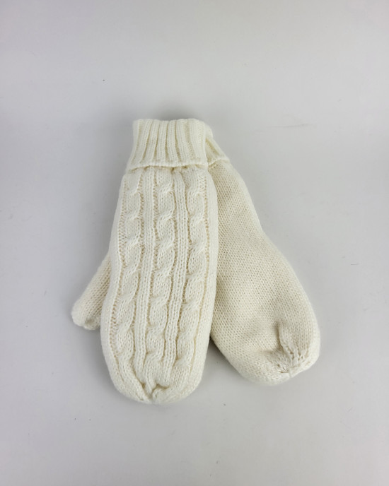Варежки из шерсти 6601/milk Варежки из шерсти 6601/milk