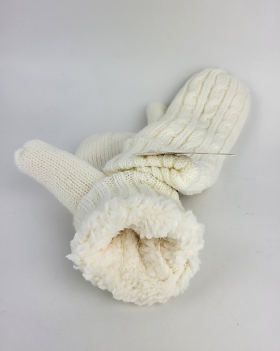 Варежки из шерсти 6601/milk Варежки из шерсти 6601/milk