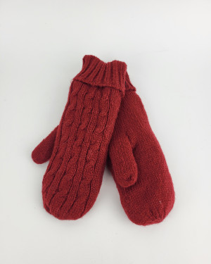 Варежки из шерсти 6601/red
