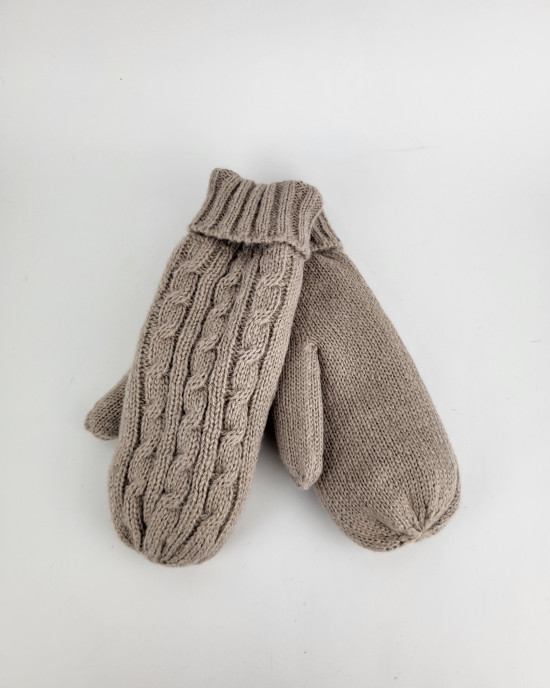 Варежки из шерсти 6601/beige Варежки из шерсти 6601/beige