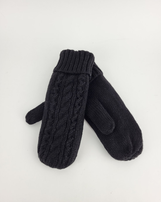 Варежки из шерсти 6601/black Варежки из шерсти 6601/black