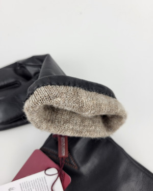 Кожаные перчатки 409-14/black