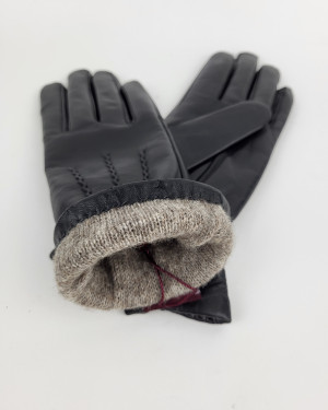 Кожаные перчатки 434-43/76/black